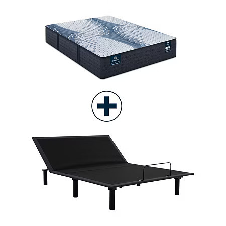 Serta iComfort Iona 13" Plush Memory Foam Tight Top - Mattress + Adjustable Base, One Size, White | JCPenney