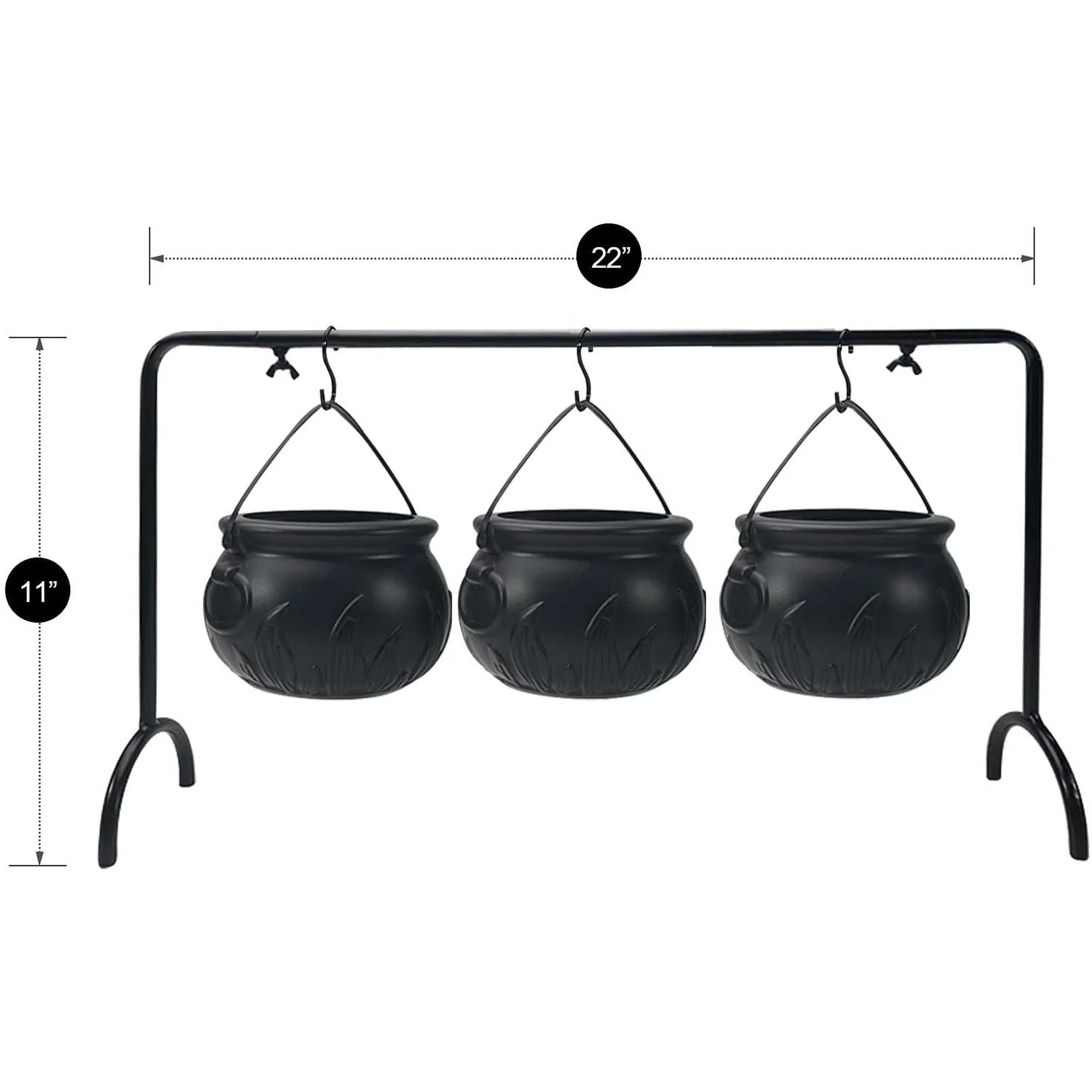 YU LING Halloween Decor - Halloween Party Decorations - Set of 3 Witches Cauldron Serving Bowls o... | Walmart (US)