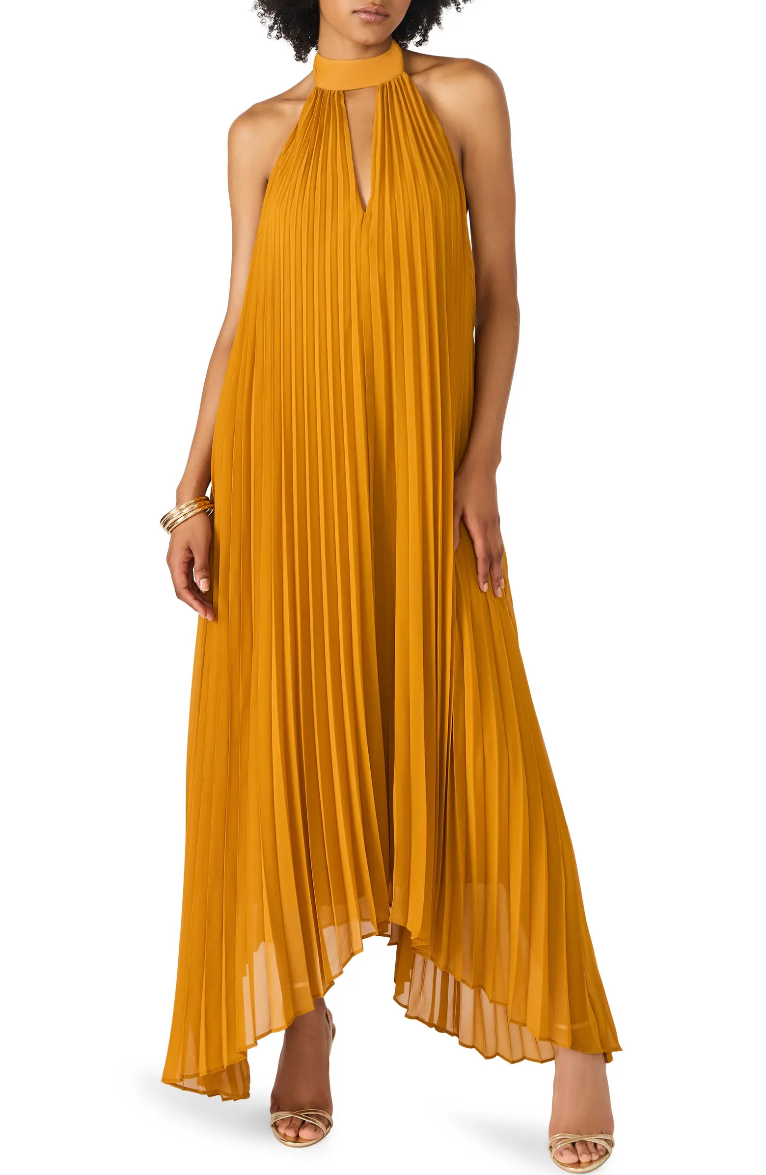 Maraya Pleated Halter Dress | Nordstrom