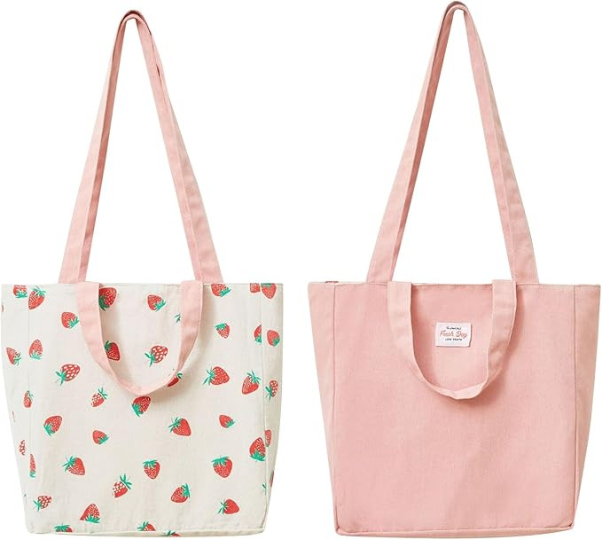 Canvas Tote Bag Double-Side Double Carry Multifunctional Cotton Canvas Tote Bag Reusable Handbag ... | Amazon (CA)