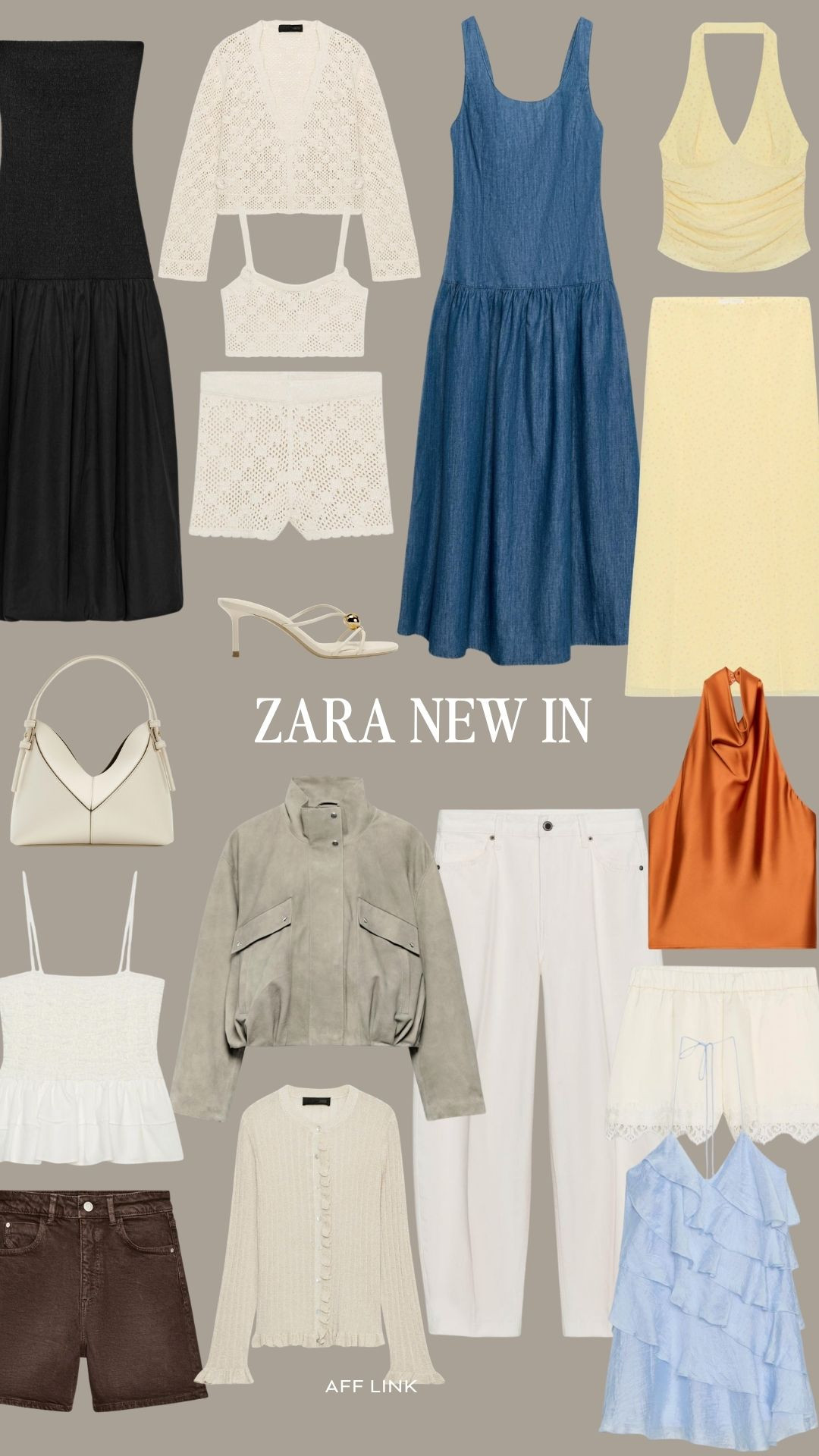 Zara New In this week! 🤎

Summer Style, Summer Outfits, Holiday Style, Suede Jacket, UK Summer Style, Neutral Summer Wardrobe, Denim Drop Waist Dress, Yellow Co-Ord Set, White Crochet Co-Ord, Cream Wide Leg Trousers, Satin Halter Top, Blue Ruffle Mini Dress, Suede Bomber Jacket, Brown Denim Shorts 

 #LTKuk #LTKspring #LTKsummer