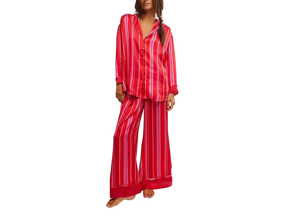 Free People Dreamy Days Pajama Set Women's Pajama Sets Berry Combo(6021) : MD, Polyester | Zappos