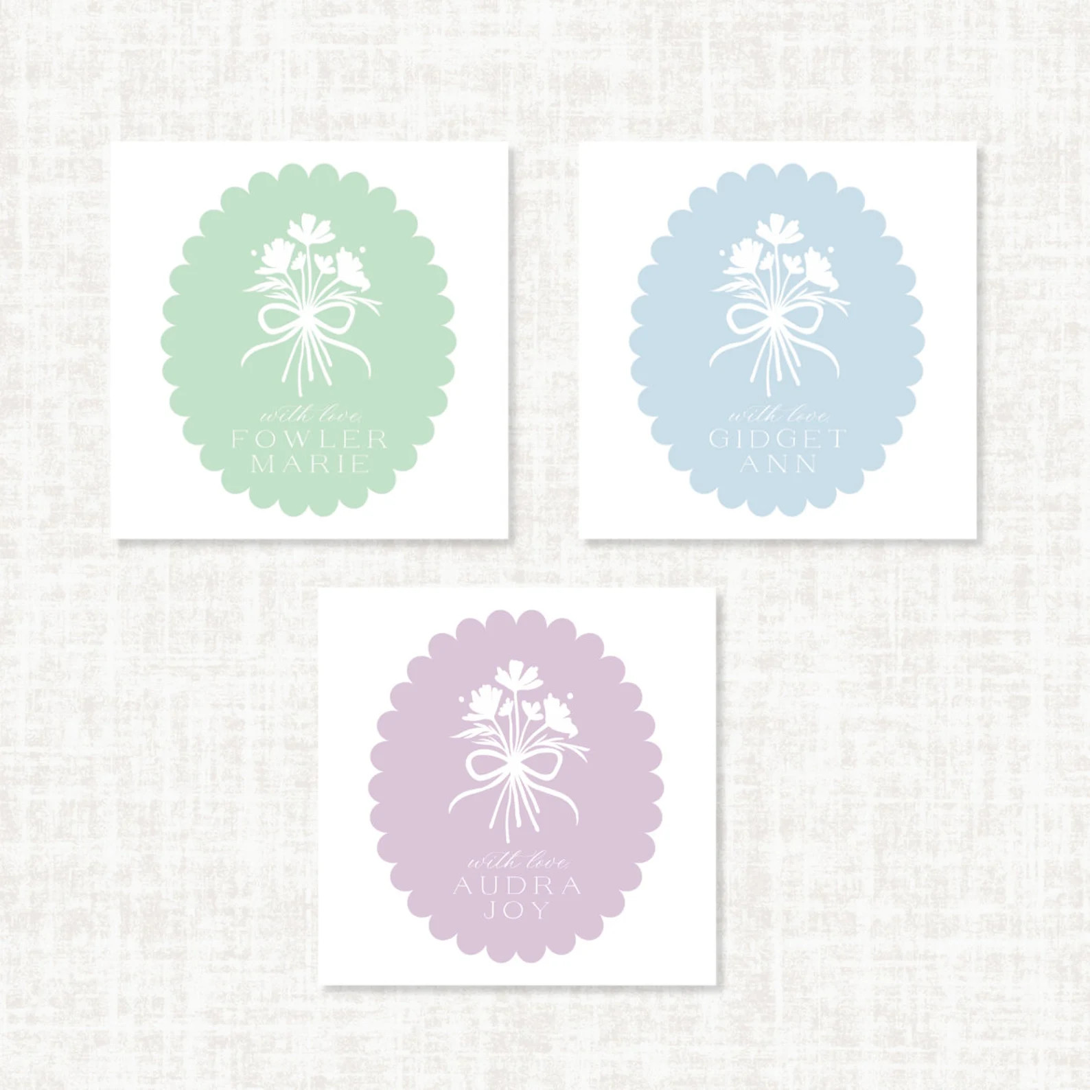 Custom Floral Enclosure Card, Personalized Gifts, Mothers Day Gifts, Gift Tag - Etsy | Etsy (US)