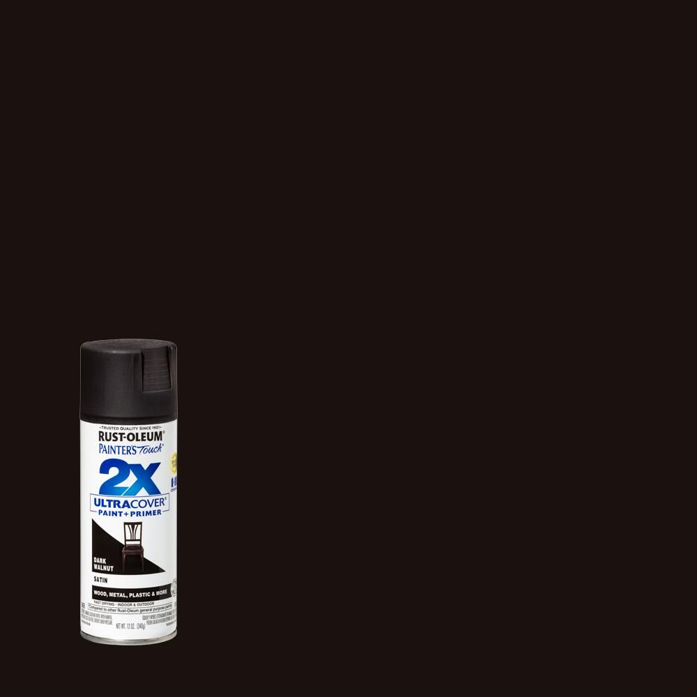 12 oz. Satin Dark Walnut General Purpose Spray Paint | The Home Depot