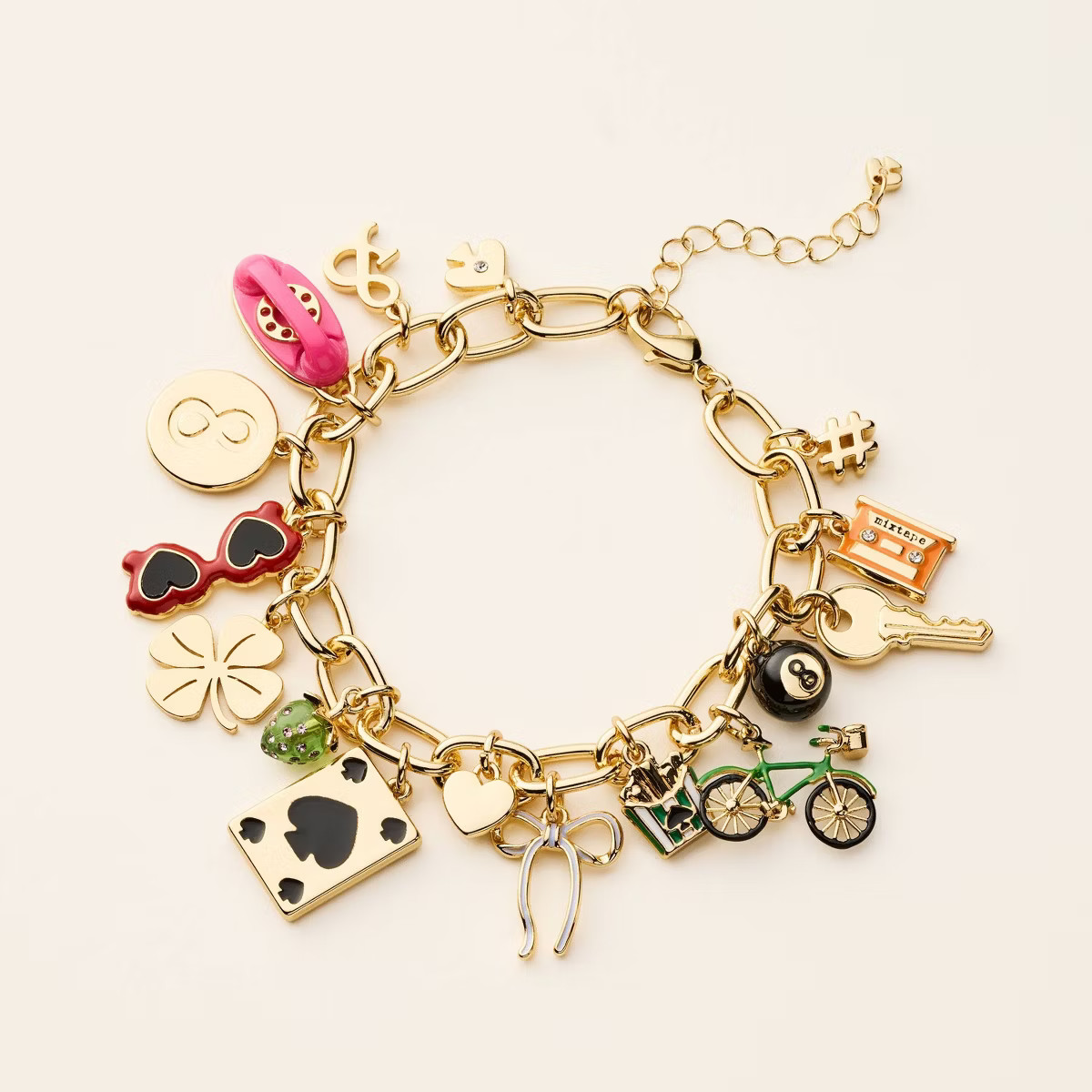 Mixed Novelty Chunky Charm Bracelet - kate spade new york x Target Gold | Target