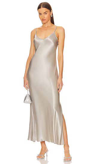 Bias Cut Maxi Dress in Grey | Revolve Clothing (Global)