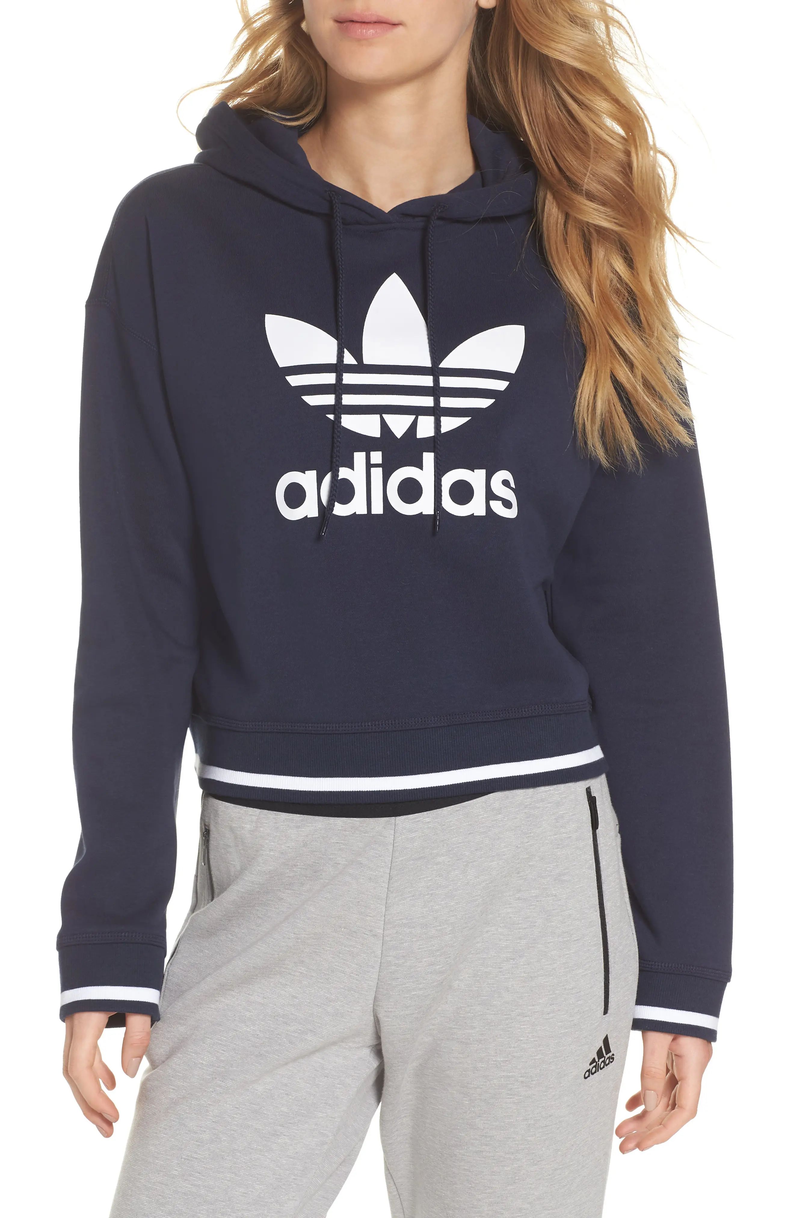 adidas Active Icons Cropped Hoodie | Nordstrom