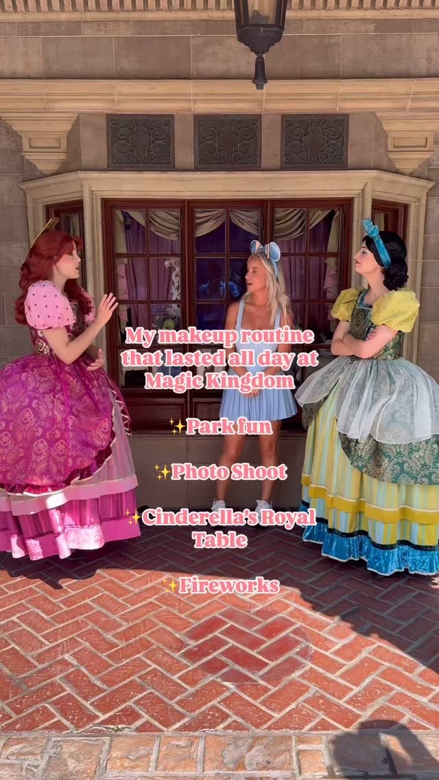 ✨This makeup literally lasted me ALL DAY! 🩵The last clip was after dinner at Cinderella’s Royal Table about an hour before we found seat for fireworks! 
Early morning park day! 
☀️Hot park day
📷Photo Shoot 
🎢More rides and pictures 
☔️Late afternoon sprinkle of rain
🏍️TRON
🏰Cinderella’s Royal Table
🎆Fireworks 
•
Everything 🔗in my LTK
Travel makeup bag 🔗in my Amazon SF 
•
•
#grwm #magickindom #waltdisney #cinderella  #disneybounders #makeuptutorial #fullproof