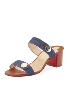 Sandenim 55 Red Sole Slide Sandals | Bergdorf Goodman