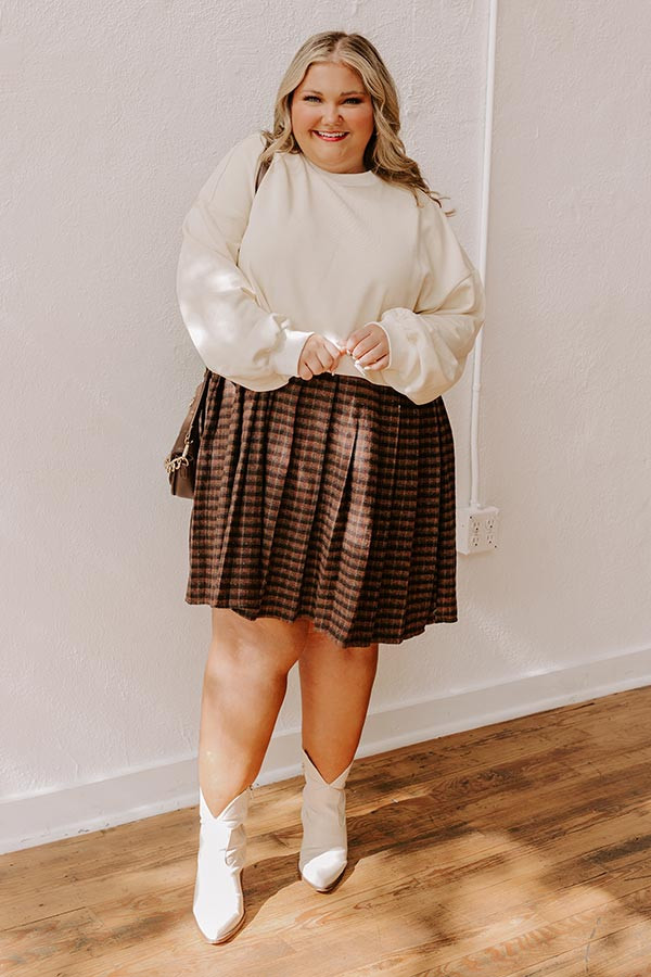 Pumpkin Patch Pretty Plaid Mini Dress Curves | Impressions Online Boutique