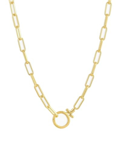 gorjana - Parker Necklace 18" - 18k Gold Plated - Adjustable Paperclip Link Chain - Chunky Clasp - Ideal Gift Packaging | Amazon (US)
