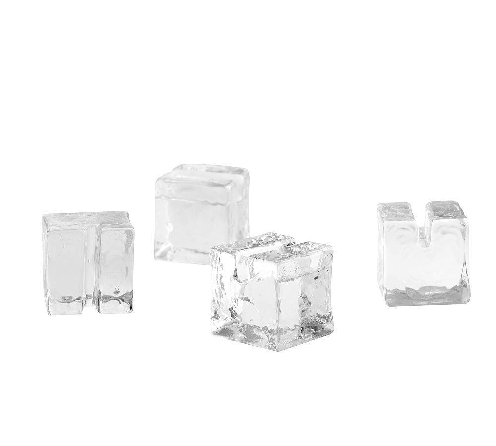 Slab Glass Cube Place Card Holder, Set of 4 | Pottery Barn (US)