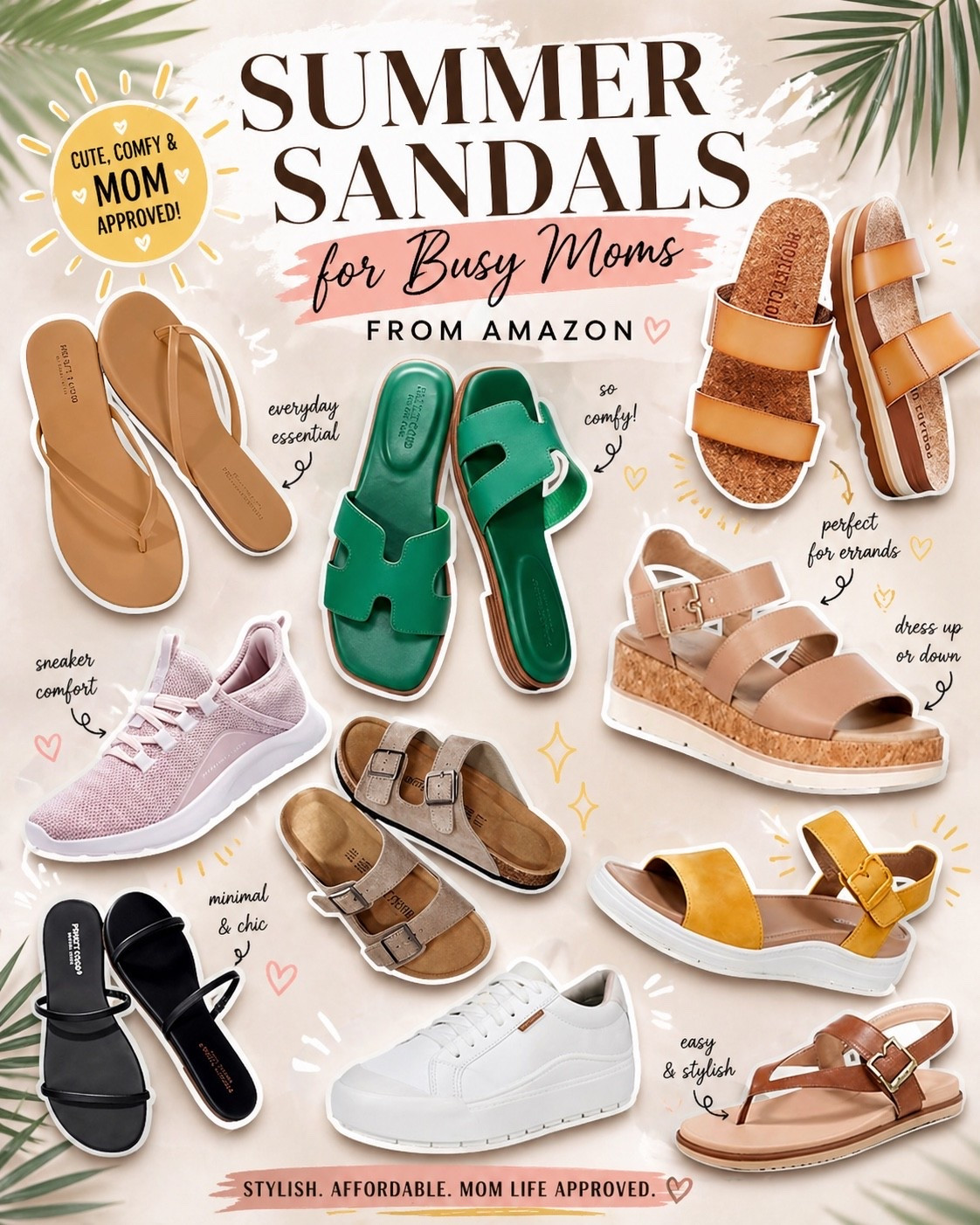Amazon Sandals I’m Wearing on Repeat

My go-to Amazon sandals for summer ☀️
All comfy, easy, and mom-life approved. Perfect for everyday wear, travel, and running around.

#LTKSeasonal #LTKmomlife #LTKootd