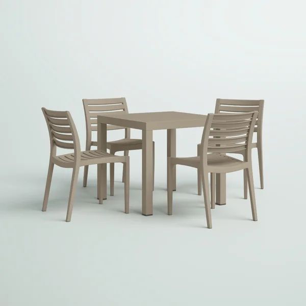 Melissus Square 4 - Person 31.5'' Long Dining Set | Wayfair North America