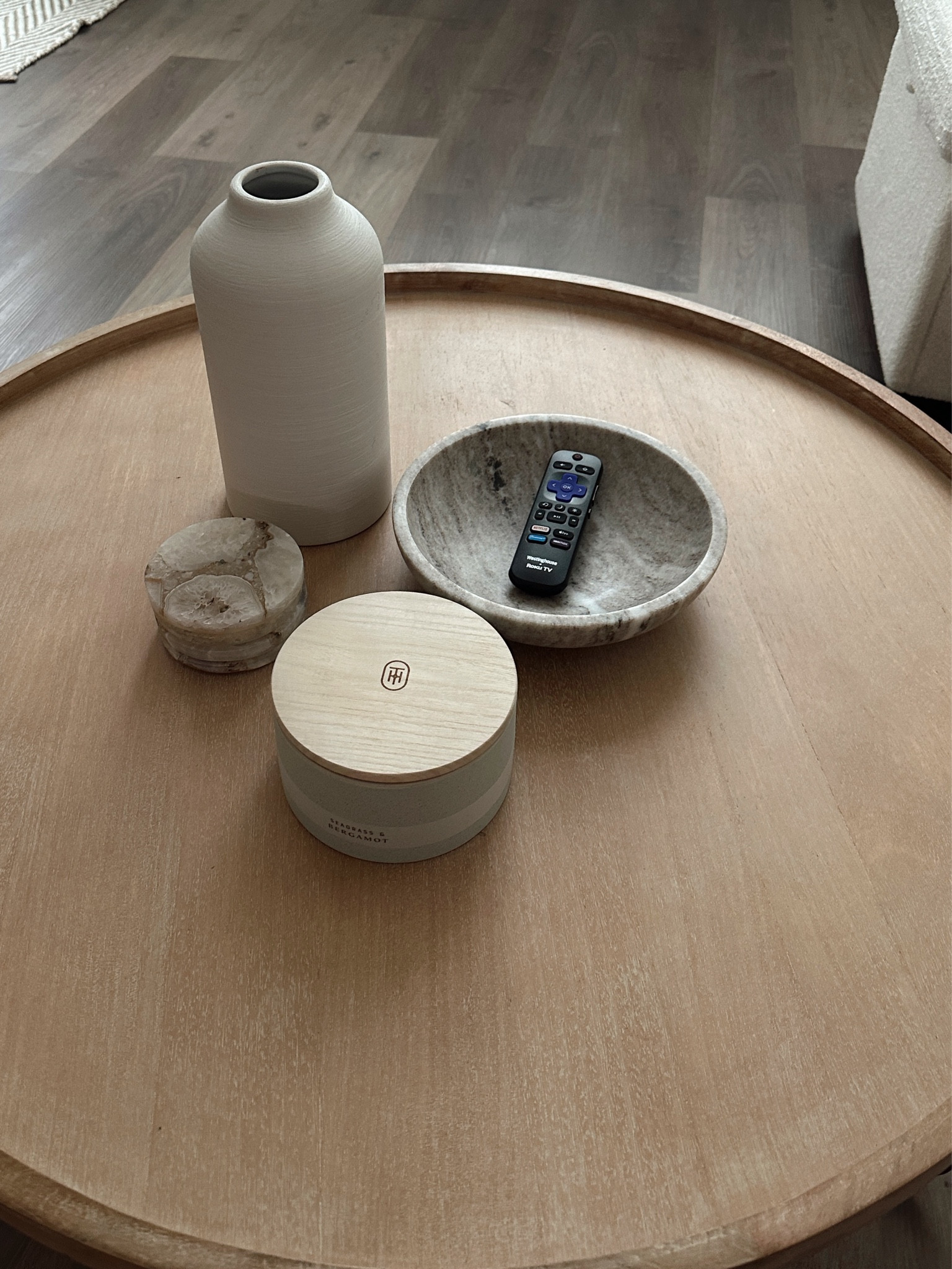 Round coffee table decor 🤍

#LTKHome