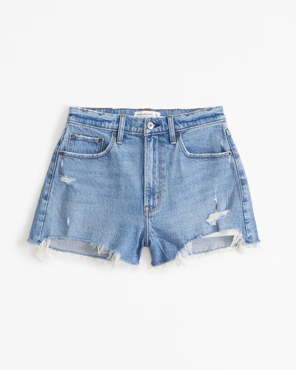 Women's Curve Love High Rise Mom Short | Women's Bottoms | Abercrombie.com | Abercrombie & Fitch (US)