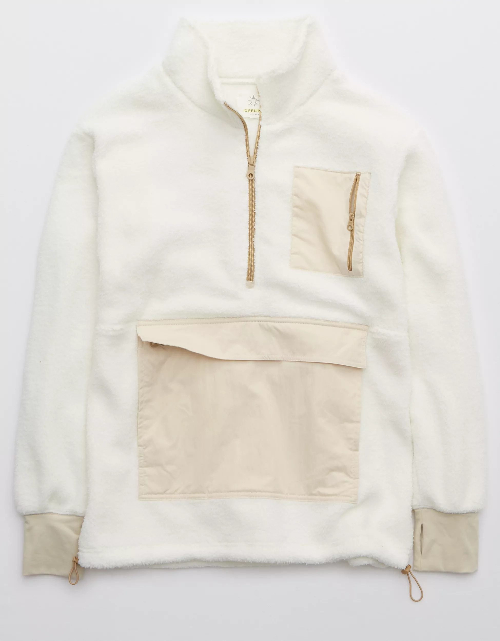 OFFLINE By Aerie Sherpa Nylon Quarter Zip Jacket | American Eagle Outfitters (US & CA)