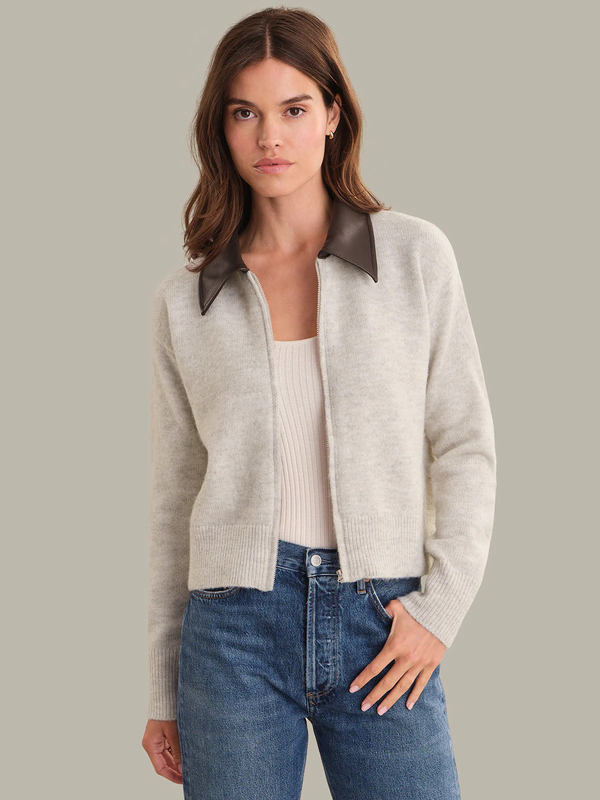 Delaney: Collared Cardigan | 525 America