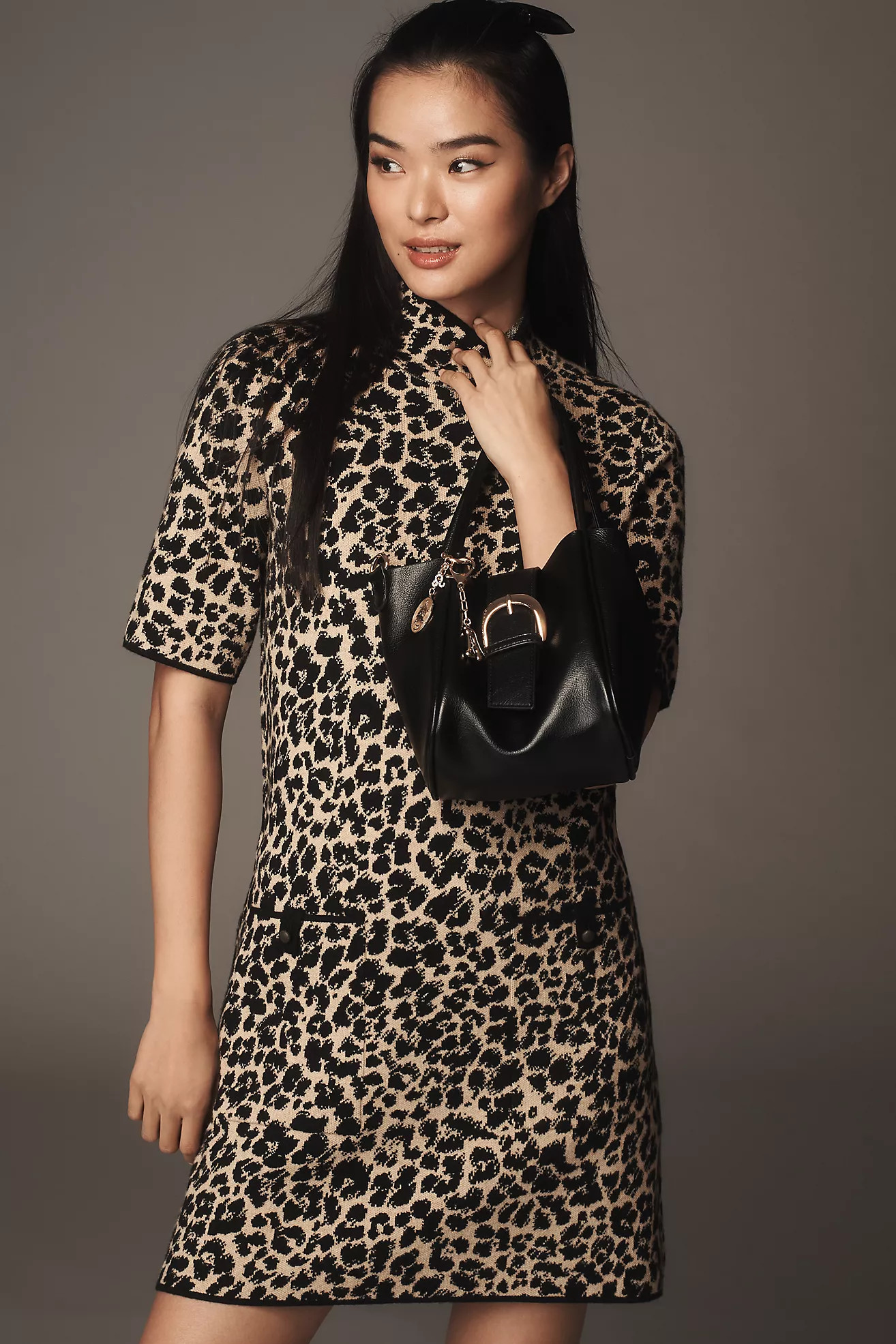 The Annalise Mock-Neck Mini Sweater Dress by Maeve | Anthropologie (US)