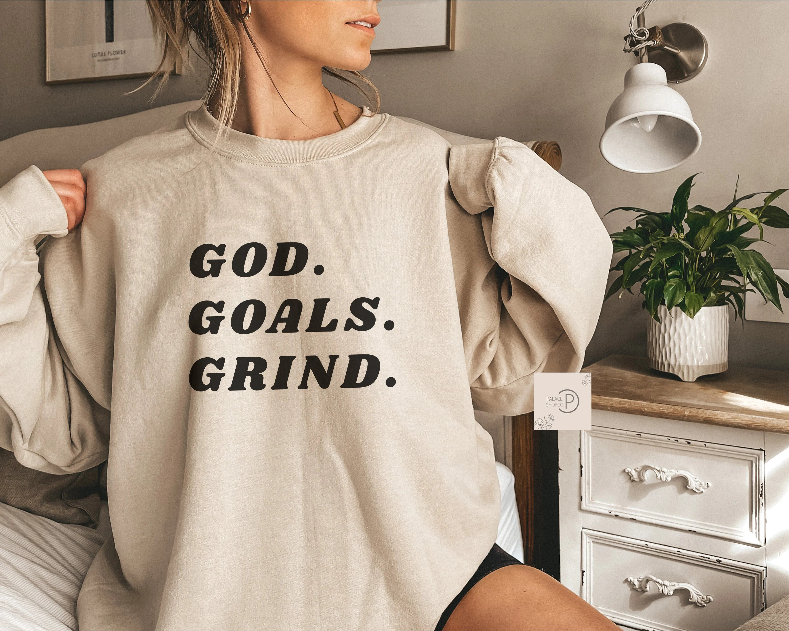 God Goals Grind Sweatshirt | Unisex Christian Apparel | Etsy (Global)