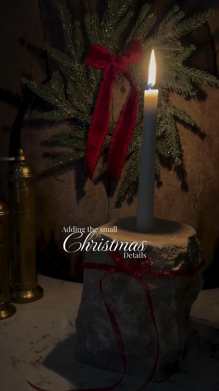 Aside from the tree, mantle and bigger items it really is in the tiny details of Christmas from a festive cookie jar to the simplicity of just a bow on a candlestick this is what truly makes your home start to feel like Christmas.

Comment SHOP and I’ll send you the links! ❤️

#christmasinspo #christmas2025 #cozychristmas