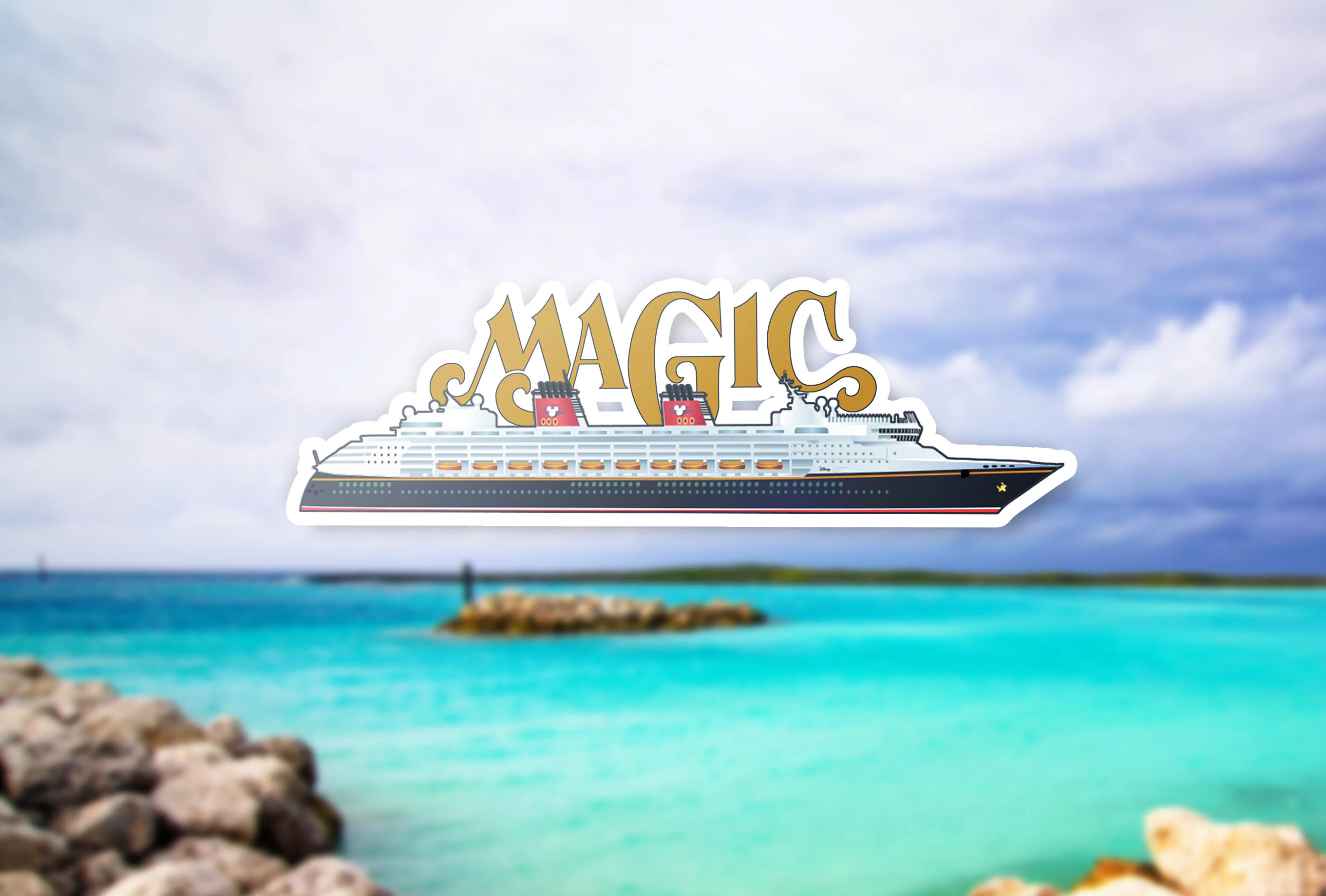 Disney Magic Cruise Line Sticker | Vinyl Decal | Etsy (Global)