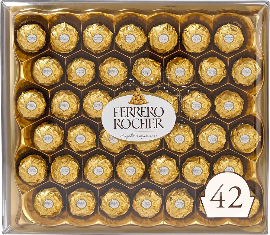 Ferrero Rocher Fine Hazelnut Milk Chocolate, Perfect Valentine's Day Gift, 42 Count, Chocolate Va... | Amazon (US)