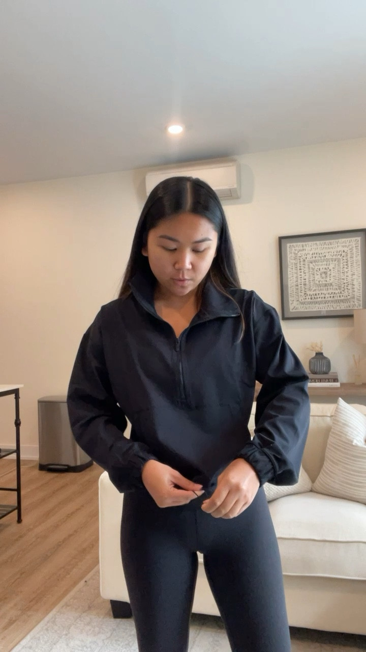 Amazon workout jacket, 1/4 zip jacket, alo yoga dupe, black workout jacket, best Amazon athleisure wear | Taylor Sison

#LTKfit #LTKunder50
