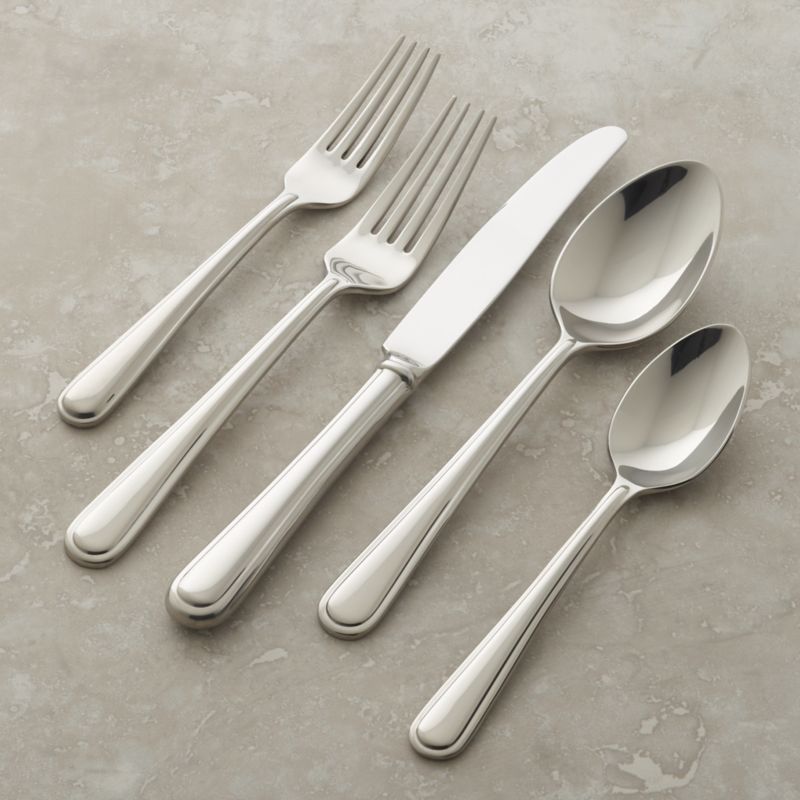 Halsted 5-Piece Flatware Place Setting + Reviews | Crate and Barrel | Crate & Barrel