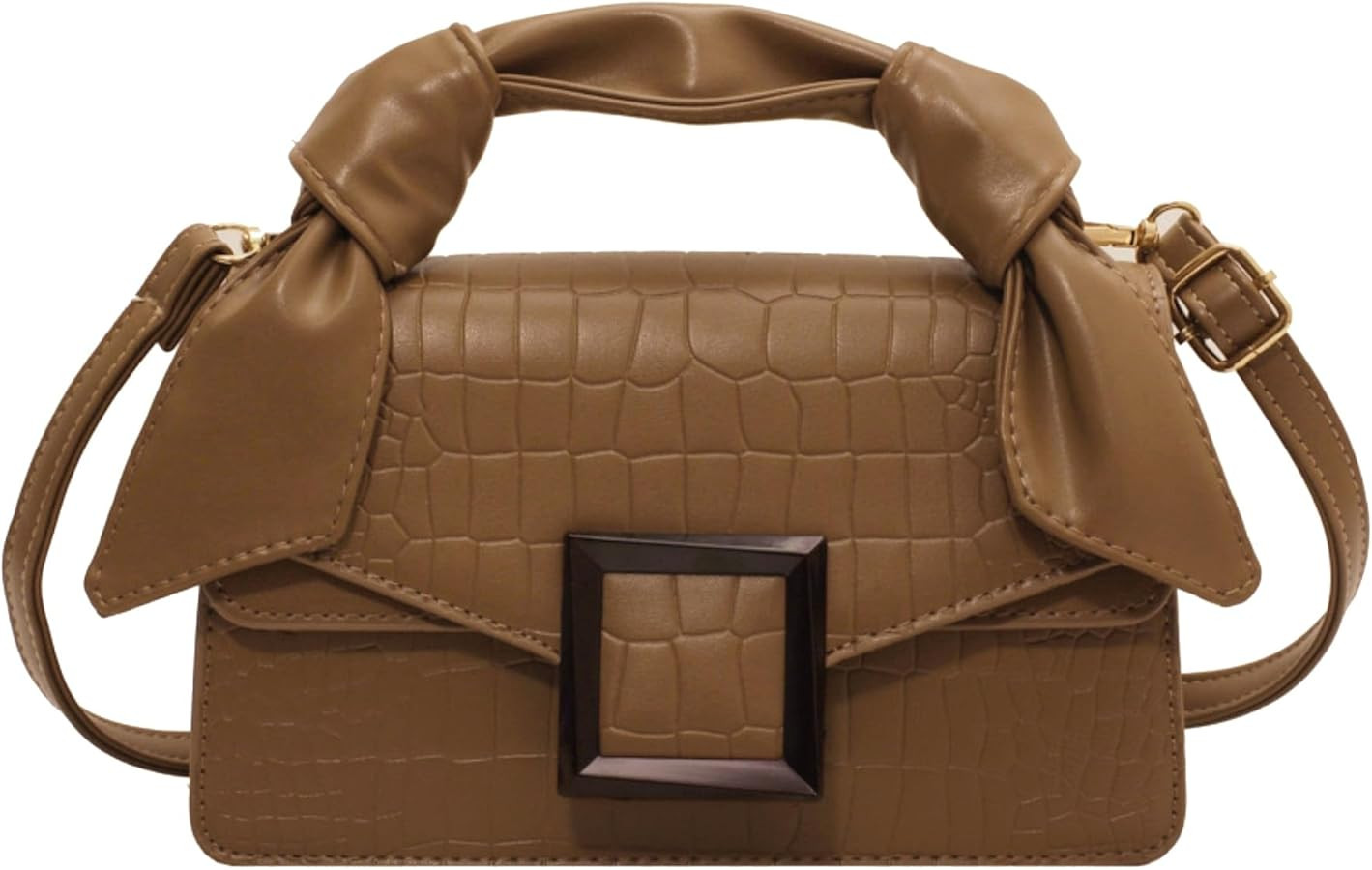 Women Vegan Leather Evening Handbag Crocodile Pattern Handle Clutch Purse Cross Body Envelope Bag | Amazon (US)