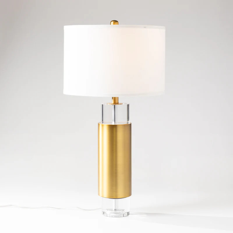 Brass & Crystal Table Lamp Set | Modern Locke