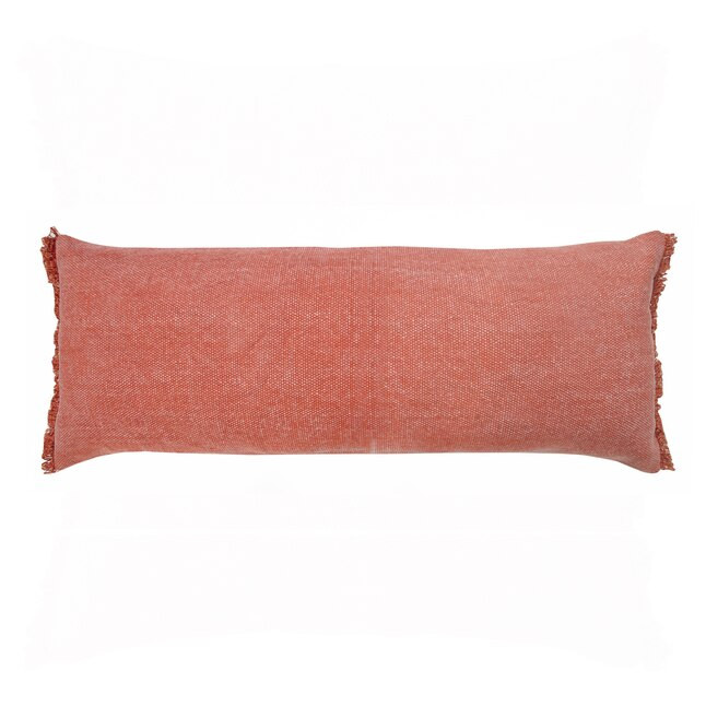 LR Home Neera 14-in x 36-in Dusty Rose Pink/Muted Clay Rectangular Indoor Decorative Pillow | Lowe's