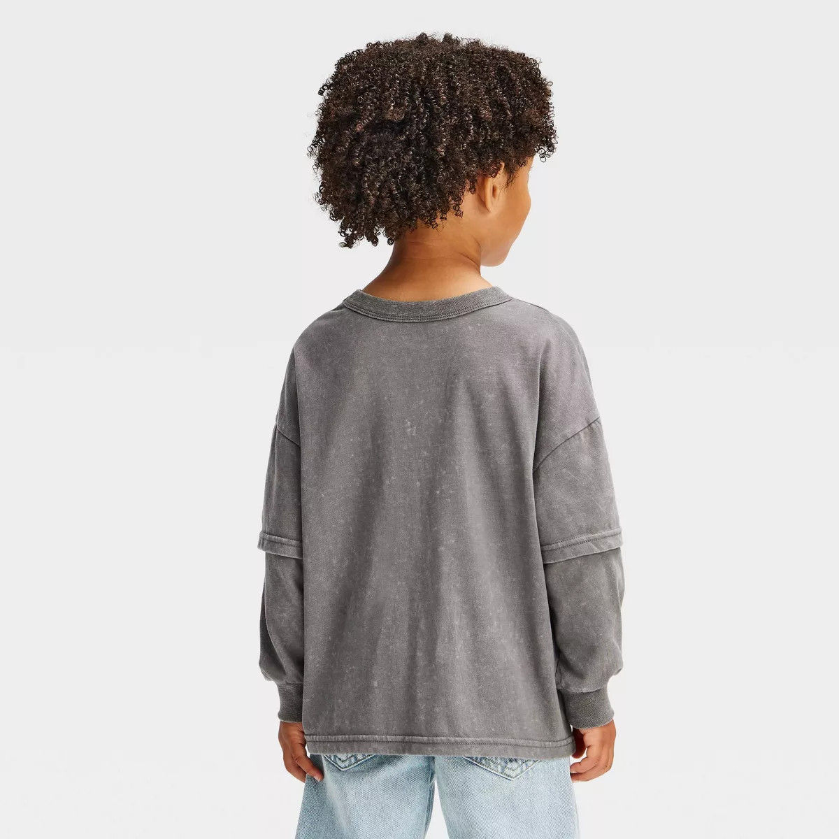 Grayson Threads Mini Toddler Boys' Urban Sport Long Sleeve T-Shirt - Gray 18M | Target