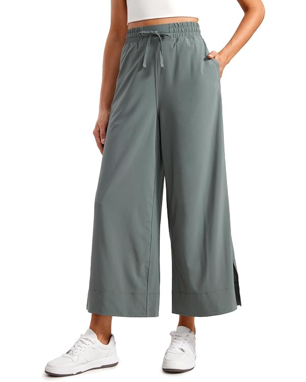 CRZ YOGA Lightweight Wide Leg Crop Pants 25" | Amazon (US)
