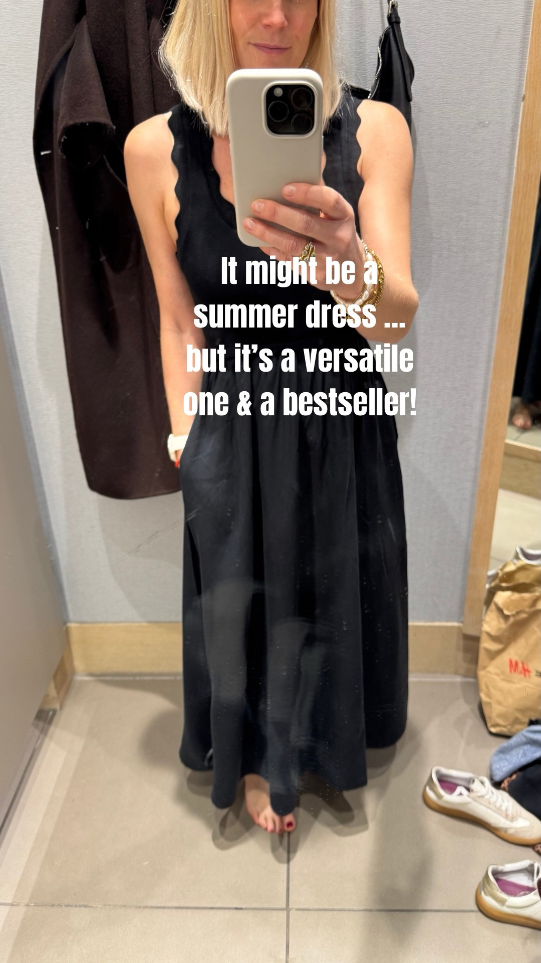 I haven’t gone mad!! Yes I am sharing a sleeveless dress in February but this is one of those black canvas dresses you can do so much with. 

Keep your eyes peeled for a reel on this!

Ideal for the summer but you can still wear now. 

Wearing xs which is good for 6/8. 

It’s a best seller which sold out several times last year so I wouldn’t hang around on this if you’re heading away at half term/Easter. 

Year round dresses 
Dresses 
Holiday outfits 

#LTKspring #LTKuk #LTKtravel