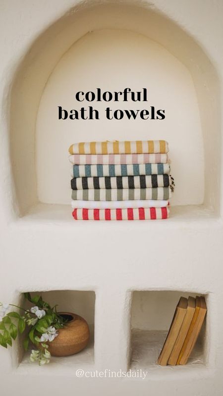 Home decor trend: colorful bath towels and printed bath towels for the bathroom 

#design #home #homedecor #interior #styling 

#LTKhome #LTKfindsunder100 #LTKSeasonal
