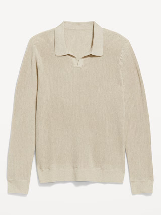 Long-Sleeve Sweater-Knit Polo | Old Navy (US)