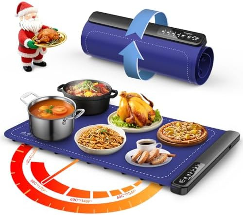 Warming Mat for Food,Warming Trays with 4 Temperature Levels 8 Seconds Heating Tech，Silicone El... | Amazon (US)