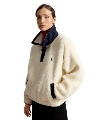 Polo Bear High-Pile Fleece Funnel Neck Top | Bloomingdale's (US)