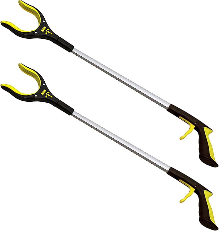 2-Pack 34 Inch Extra Long Grabber Reacher with Rotating Jaw - Mobility Aid Reaching Assist Tool (... | Amazon (US)