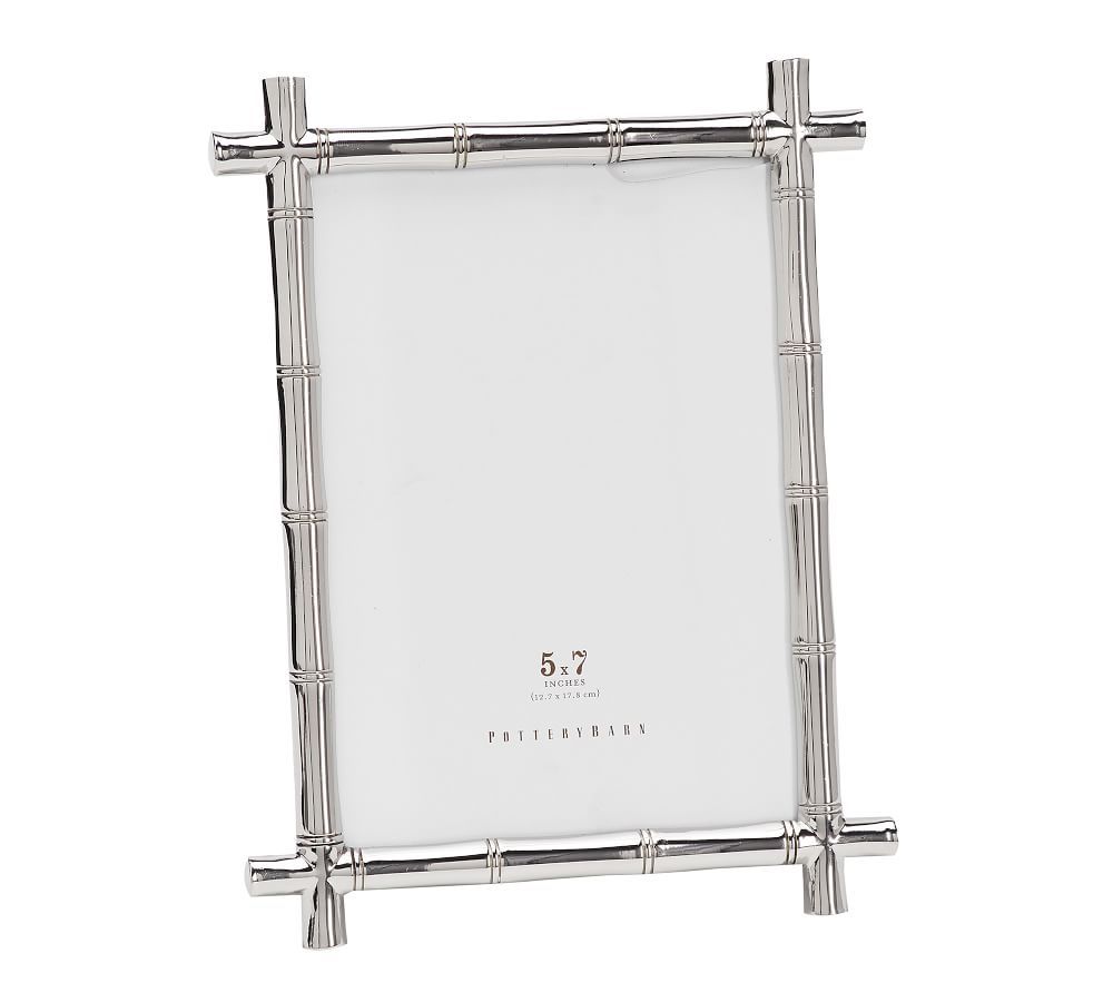 Bamboo Picture Frames - Silver | Pottery Barn (US)