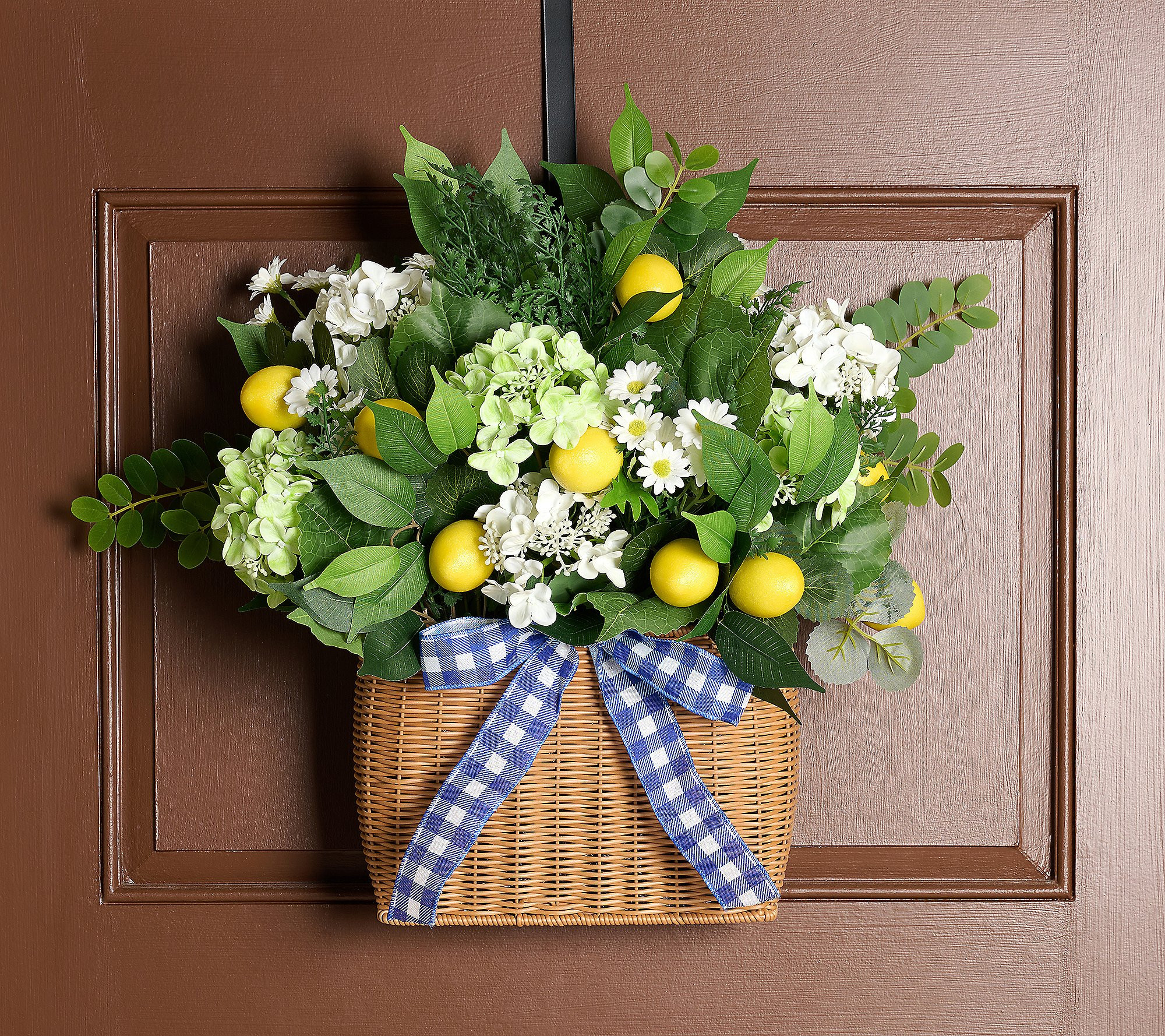 Home Reflections 18"" Floral Fruits Hanging Basket | QVC
