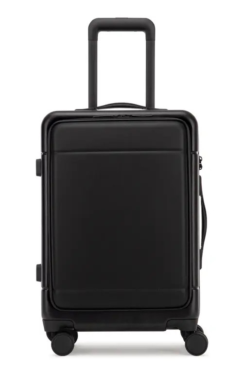 CALPAK Hue 22-Inch Front Pocket Carry-On Suitcase in Black at Nordstrom | Nordstrom