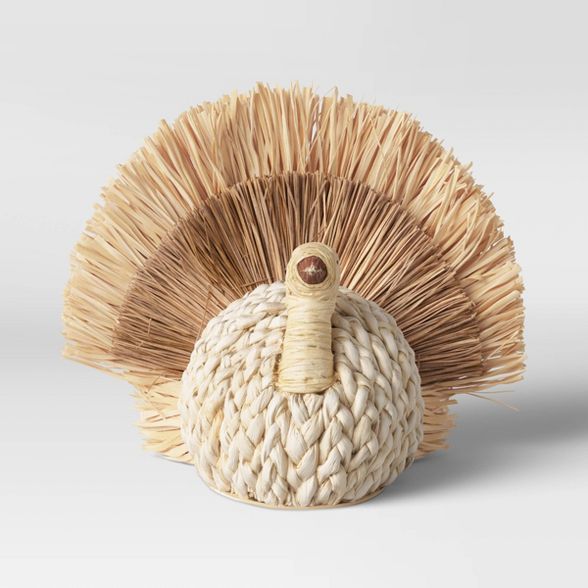 8" x 9.6" Harvest Woven Corn Husk Turkey Figurine - Threshold™ | Target