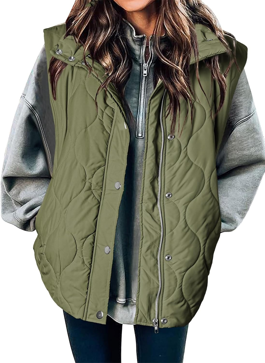 EVALESS Womens Lightweight Cropped Puffer Vest Quilted Sleeveless Jackets | Amazon (US)