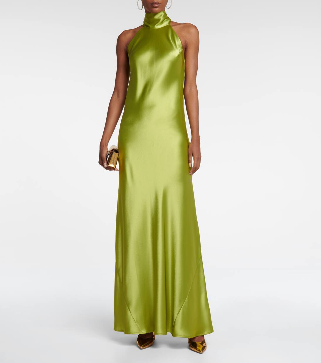 Sienna satin halterneck gown | Mytheresa (US/CA)