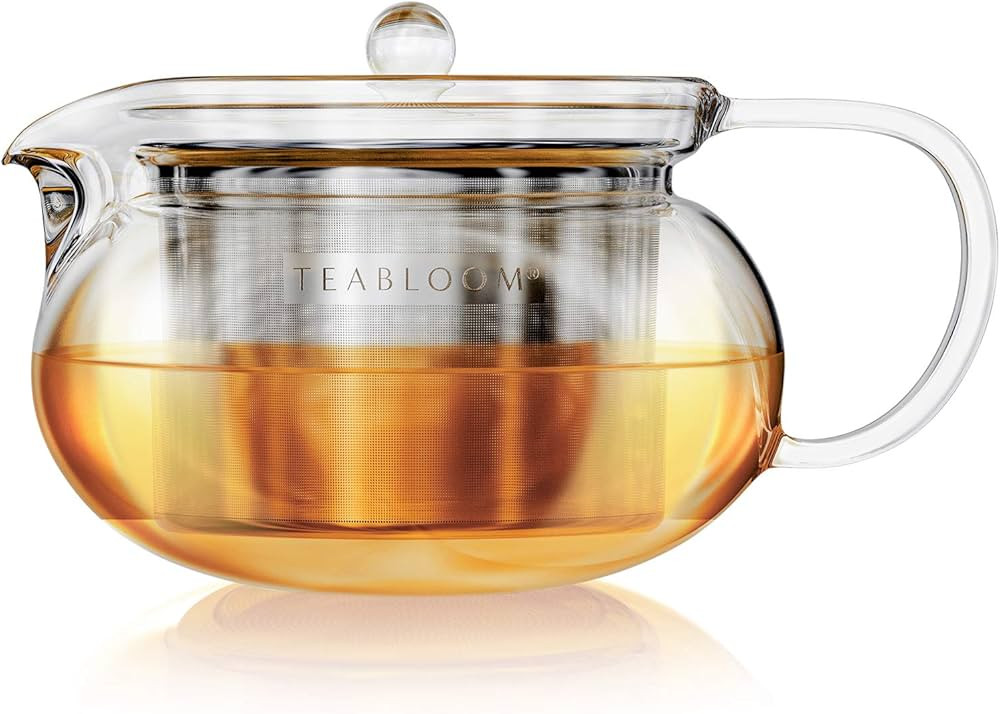 Teabloom Kyoto 2-in-1 Tea Kettle and Tea Maker – Glass Teapot with Removable Loose Tea Infuser ... | Amazon (US)