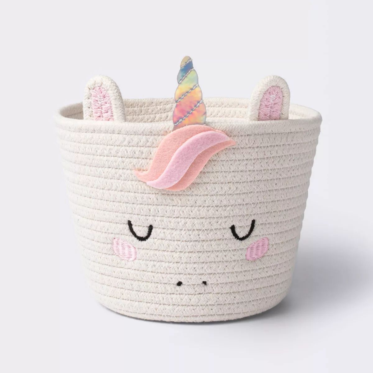 Coiled Rope Forest Animal Small Round Storage Basket - Unicorn - Cloud Island™ | Target