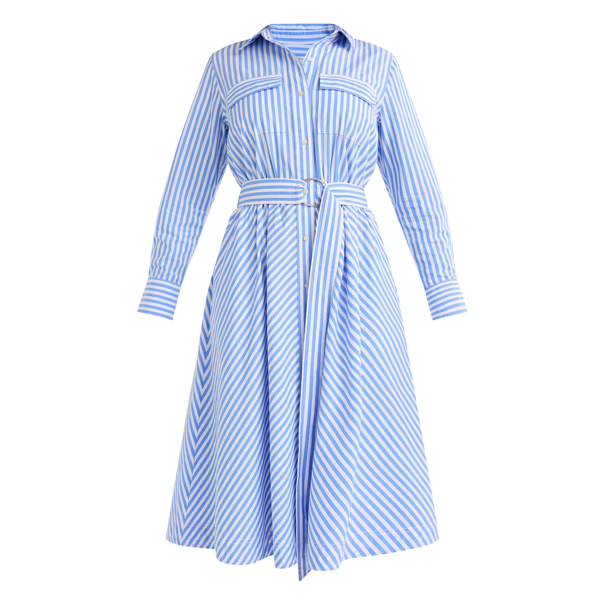 Free Assembly Women's and Women's Plus Belted Cotton Midi Shirtdress with Long Sleeves, Sizes XS-... | Walmart (US)