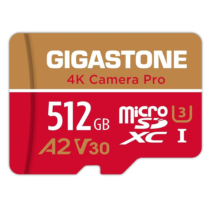 [5-Yrs Free Data Recovery] GIGASTONE 512GB Micro SD Card, 4K Camera Pro, A2 V30 for Smartphone, G... | Amazon (US)